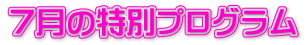７月の特別プログラム